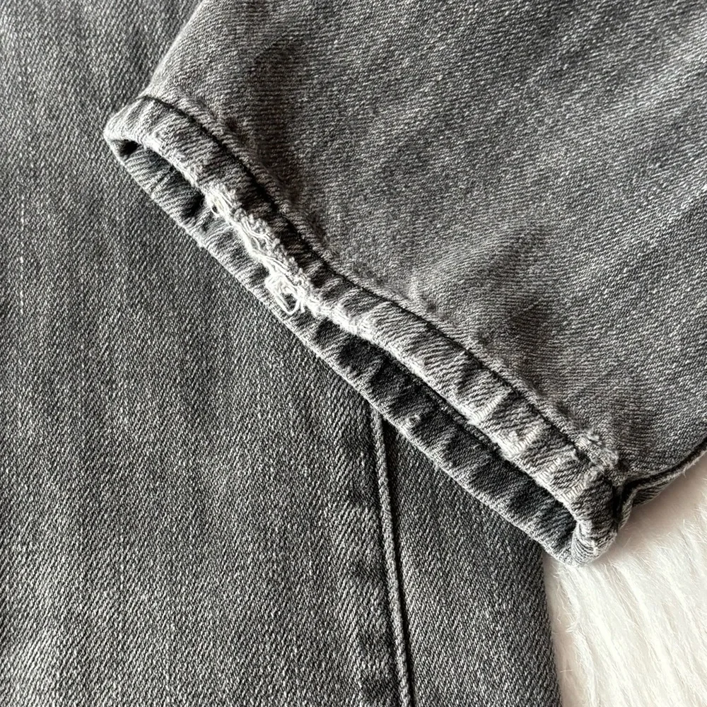 Gap Kids Boys Size 8 Gray‎ Straight Leg Jeans Elastic Waist Zipper Close Denim